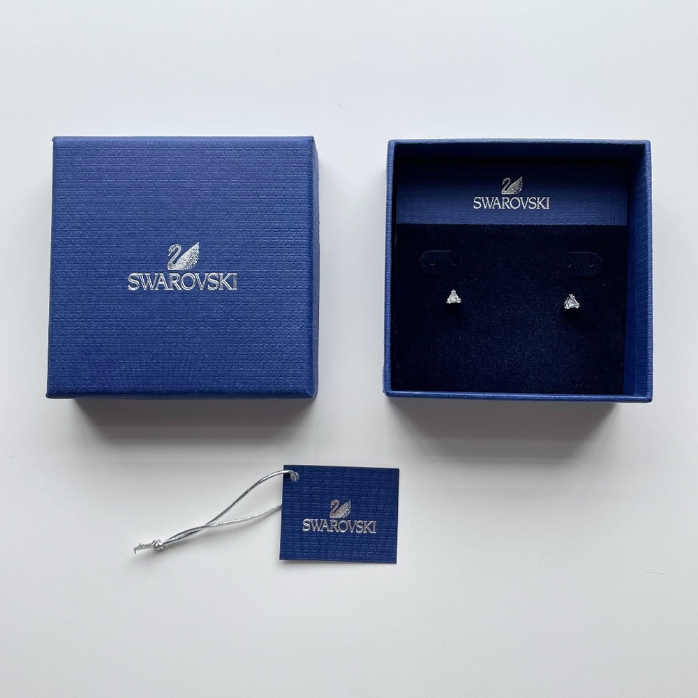 Swarovski Attract Triangle Stud Pierced Earrings